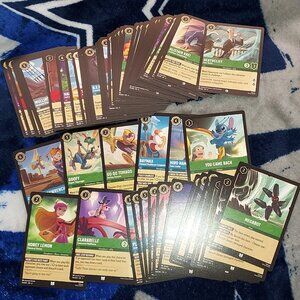 72 Disney Lorcana trading cards